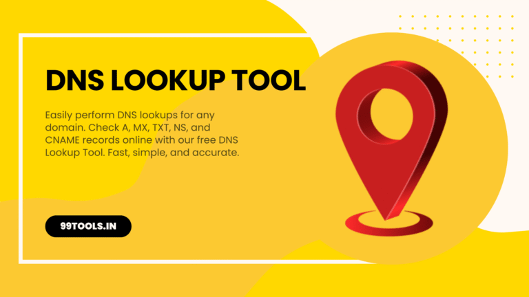 DNS Lookup Tool – Check A, MX, TXT, NS & CNAME Records Online
